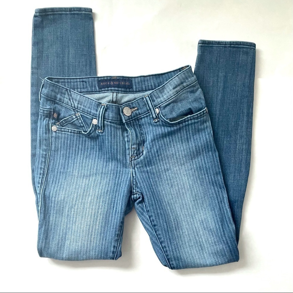 🎯3/$10 Rock & Republic Skinny Berlin Pinstripe Jeans 2